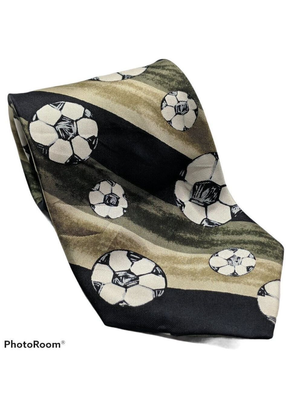 Save The Children Soccer Rules Tie Black Gray